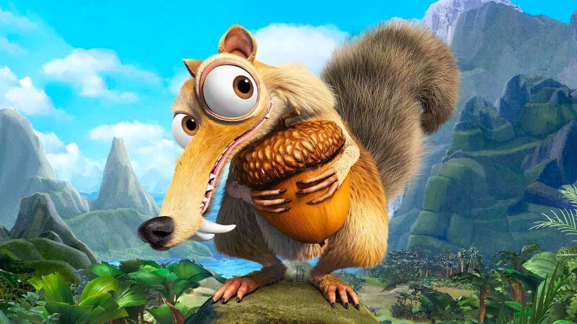 SCRAT DE LA ERA DE HIELO FINALMENTE COME SU BELLOTA SCRAT DE LA ERA DE HIELO FINALMENTE COME SU BELLOTA